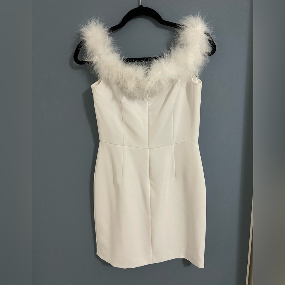 Gianna Bini Off the Shoulder Feather Dress